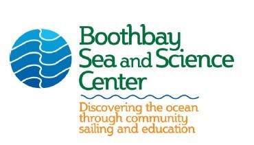 Boothbay Sea and Science Center Logo, tag line discovering the ocean through community sailing and education